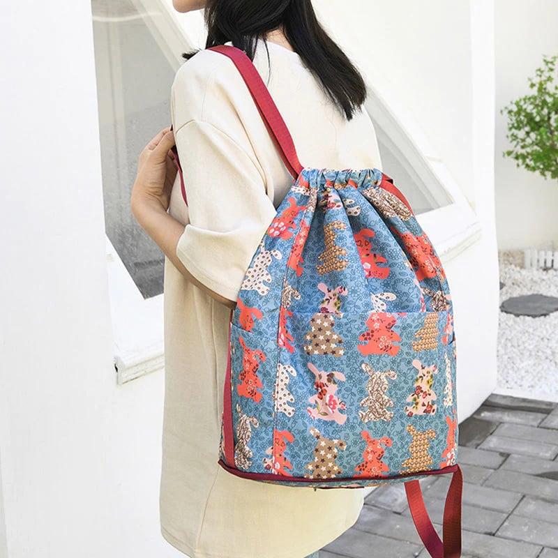 💥Special sale - Drawstring foldable large capacity wet and dry separation travel sports backpack