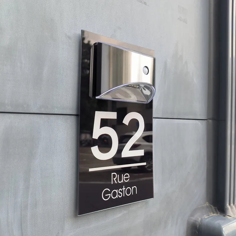 Wyhsports - Personalized Solar Modern Door Plaque