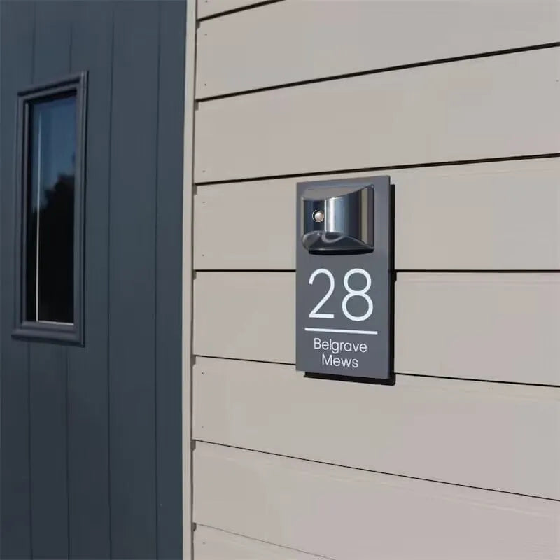 Wyhsports - Personalized Solar Modern Door Plaque