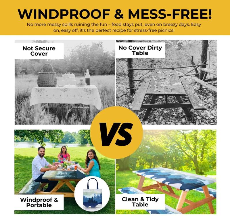 6ft Waterproof Picnic Table Covers