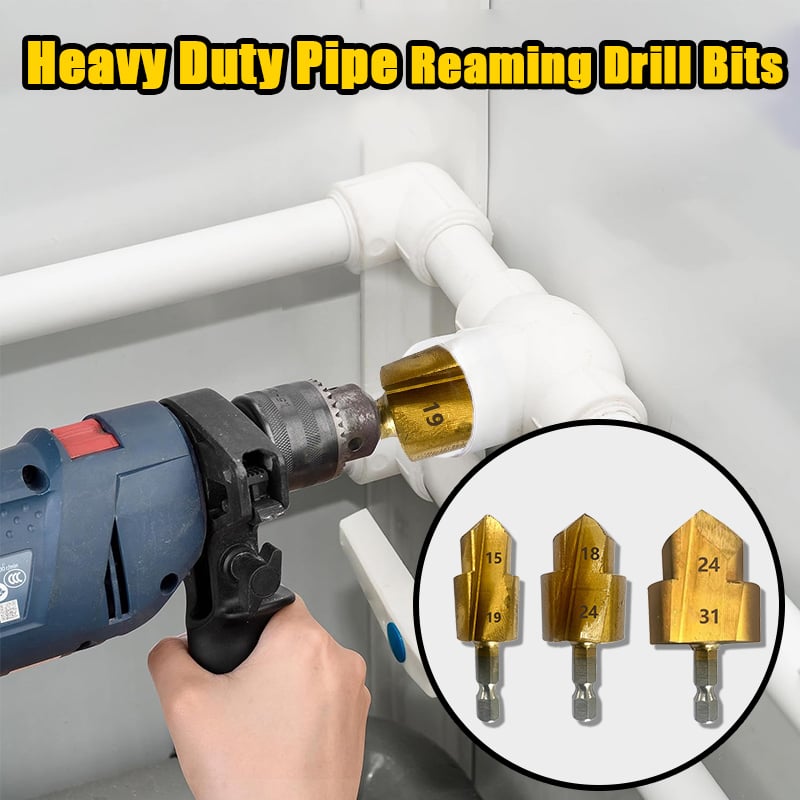 💖🔥Limited time offer, last day 53% off🔥Heavy Duty Pipe Reaming Drill Bits