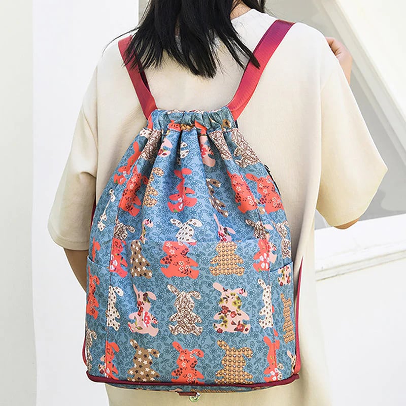 💥Special sale - Drawstring foldable large capacity wet and dry separation travel sports backpack