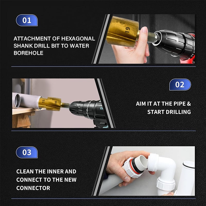 💖🔥Limited time offer, last day 53% off🔥Heavy Duty Pipe Reaming Drill Bits