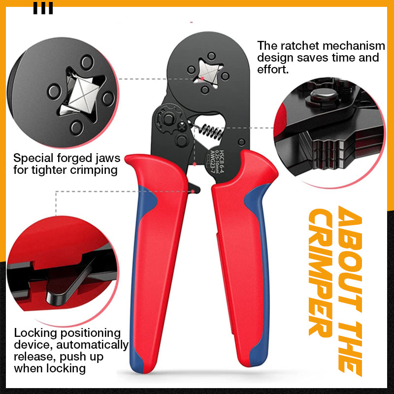 Wyhsports - Ratchet Tubular Terminal Wire Crimpers Set