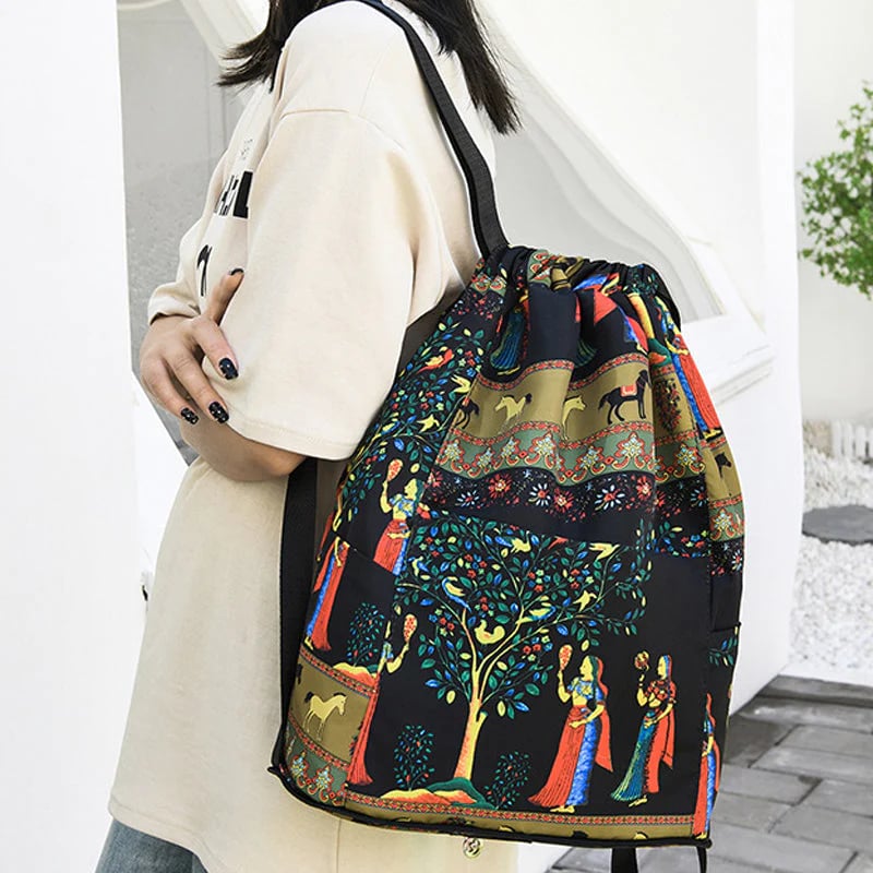 💥Special sale - Drawstring foldable large capacity wet and dry separation travel sports backpack