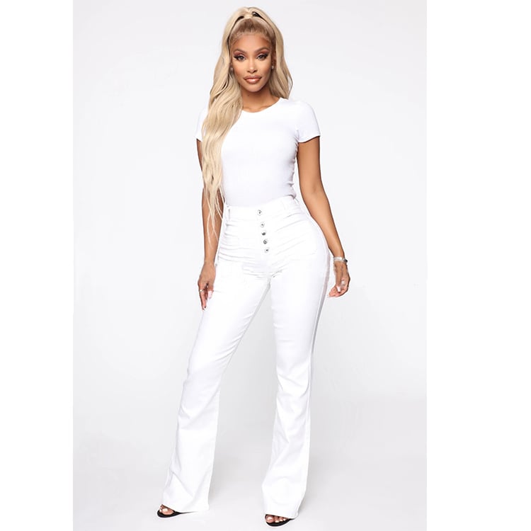 💥Special sale - Button Fly Booty Shaping High Waist Flare Jeans