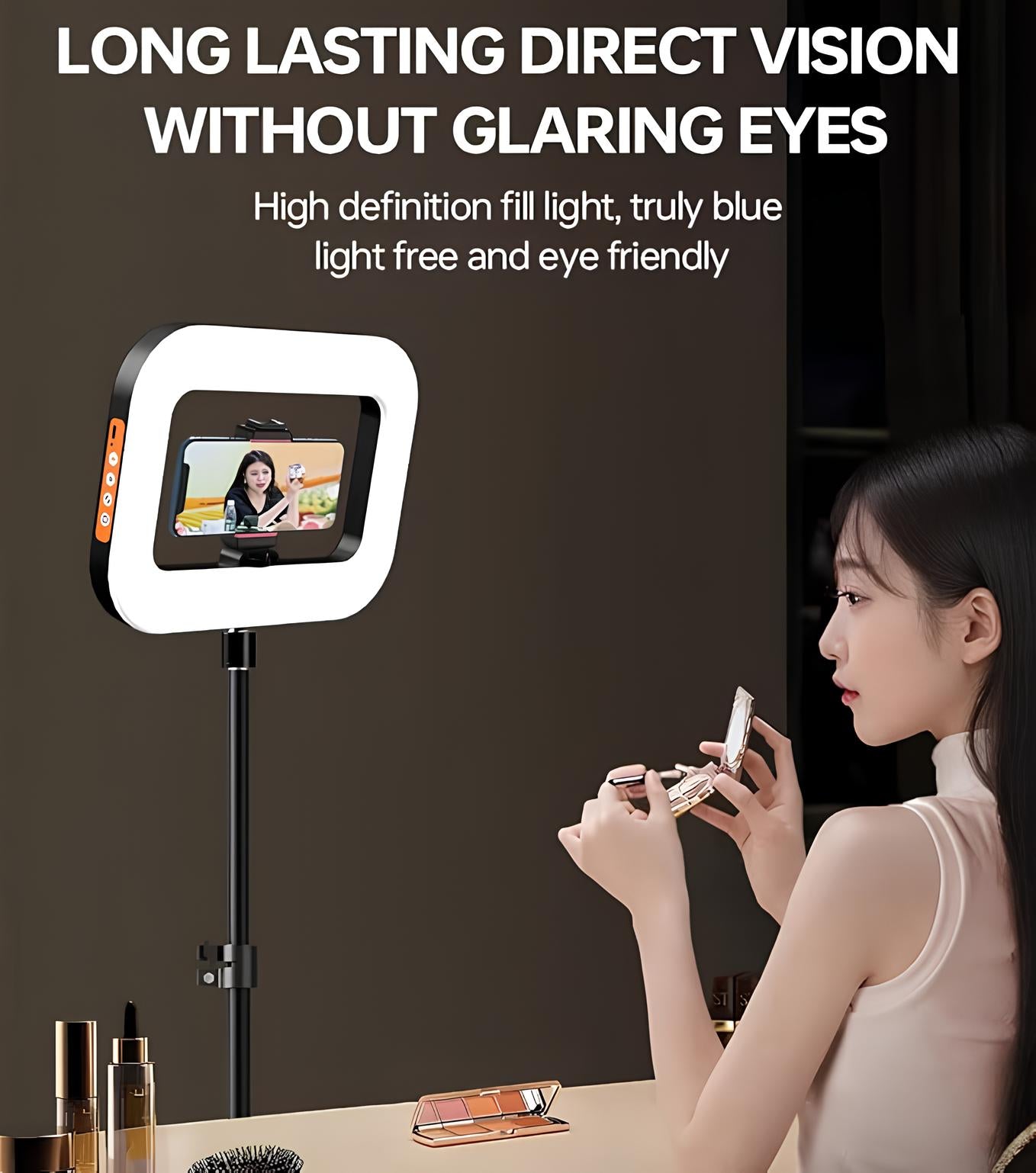 Rechargeable Selfie Portable Ring Light – Adjustable Bicolor Fill Light