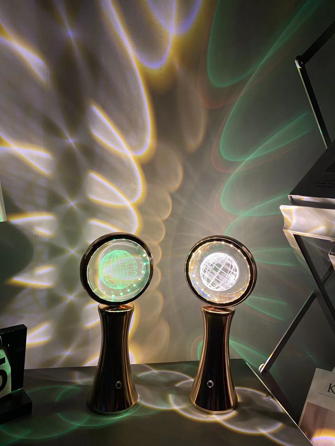 🔥LAST DAY 49% OFF🔥🔥3D crystal globe rotating night light RGB charging atmosphere light