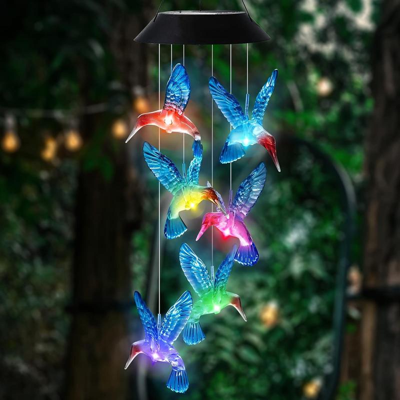 🦋 Enhance Your Garden - ✨Creative Bird Design Solar Wind Chimes