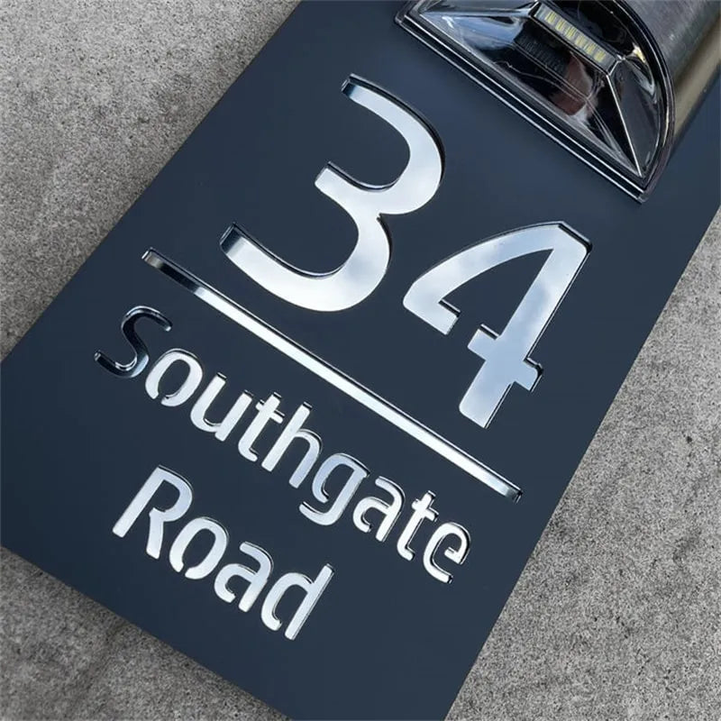 Wyhsports - Personalized Solar Modern Door Plaque