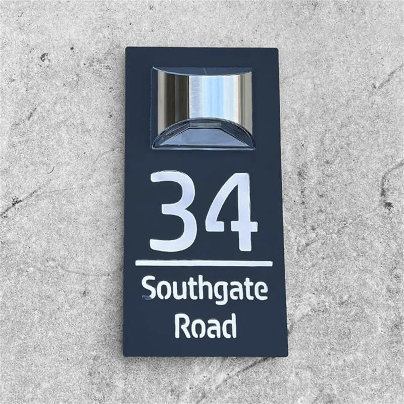 Wyhsports - Personalized Solar Modern Door Plaque