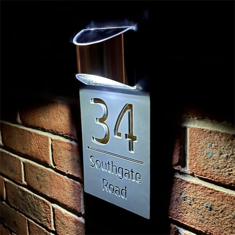 Wyhsports - Personalized Solar Modern Door Plaque