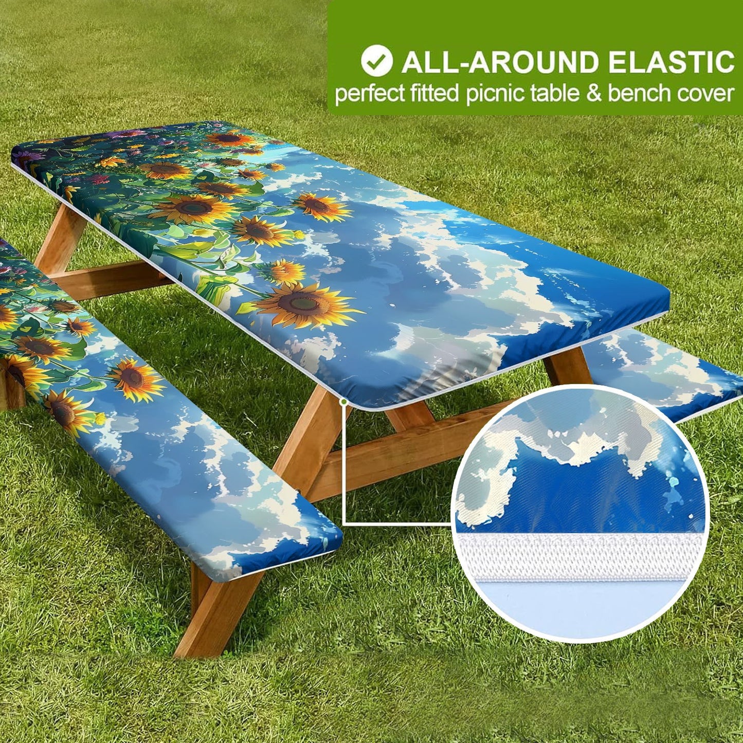 6ft Waterproof Picnic Table Covers