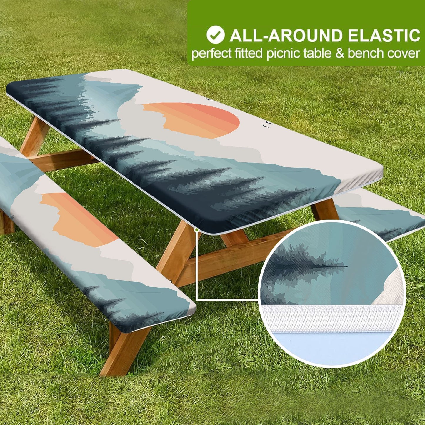 6ft Waterproof Picnic Table Covers