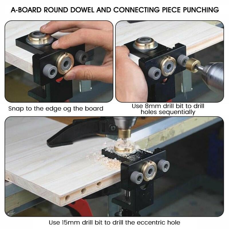 š„Special sale - 3 in 1 Adjustable Woodworking Drilling Locator Puncher Tools