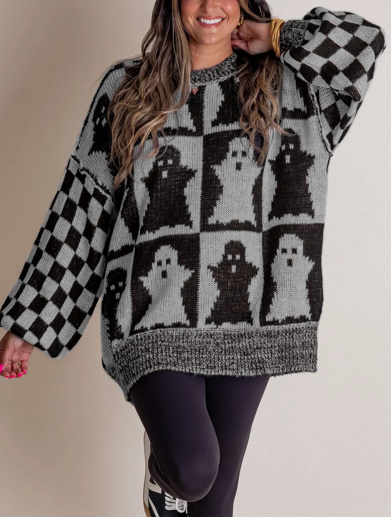 💥Special sale - Women's Halloween Checkered Sweater