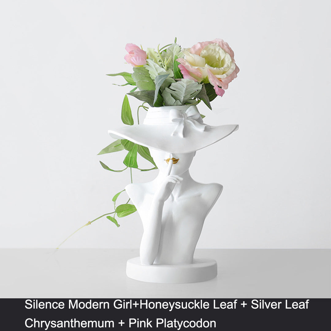 💥Special sale - Modern Girl Statue Flower Vase