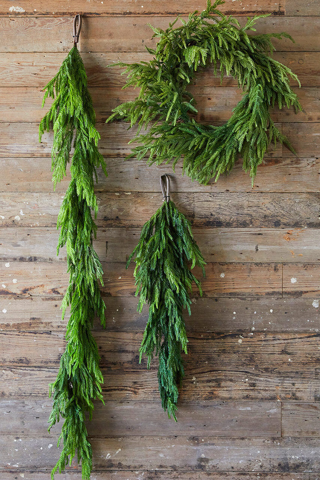 💥Special sale - real touch deluxe norfolk pine garland