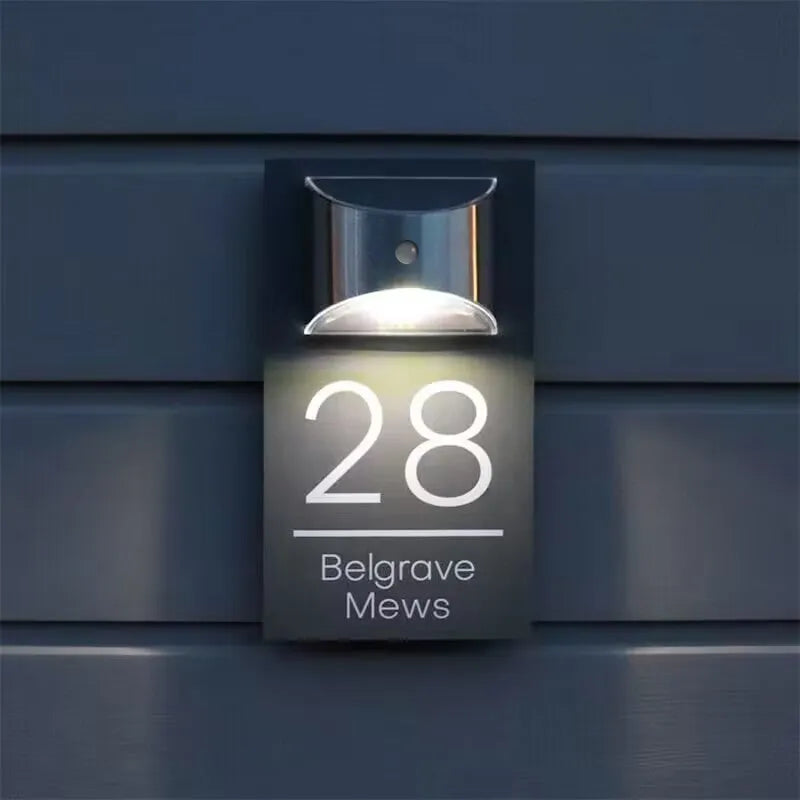 Wyhsports - Personalized Solar Modern Door Plaque