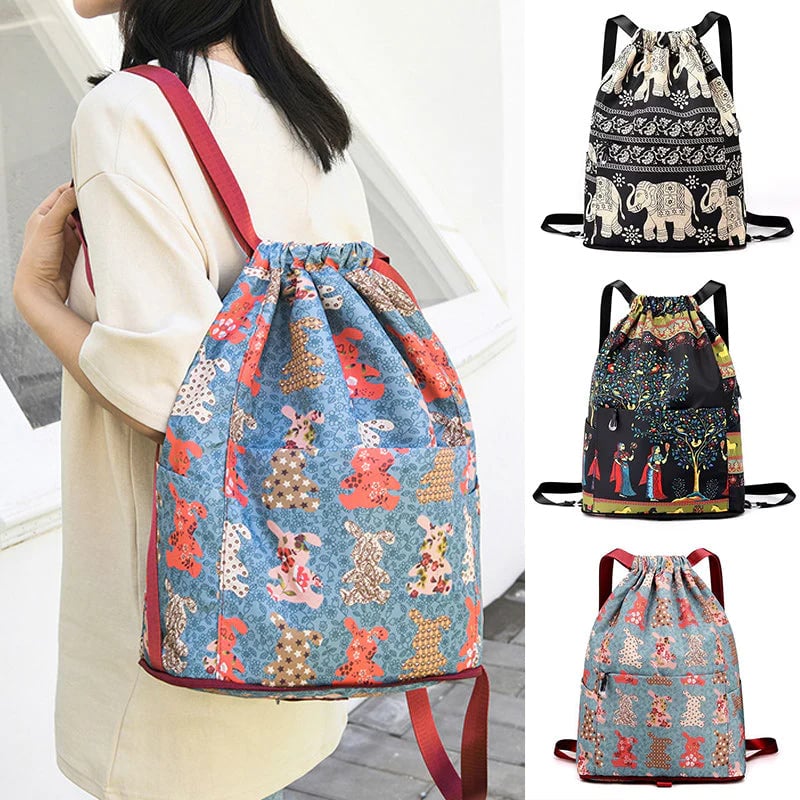 💥Special sale - Drawstring foldable large capacity wet and dry separation travel sports backpack