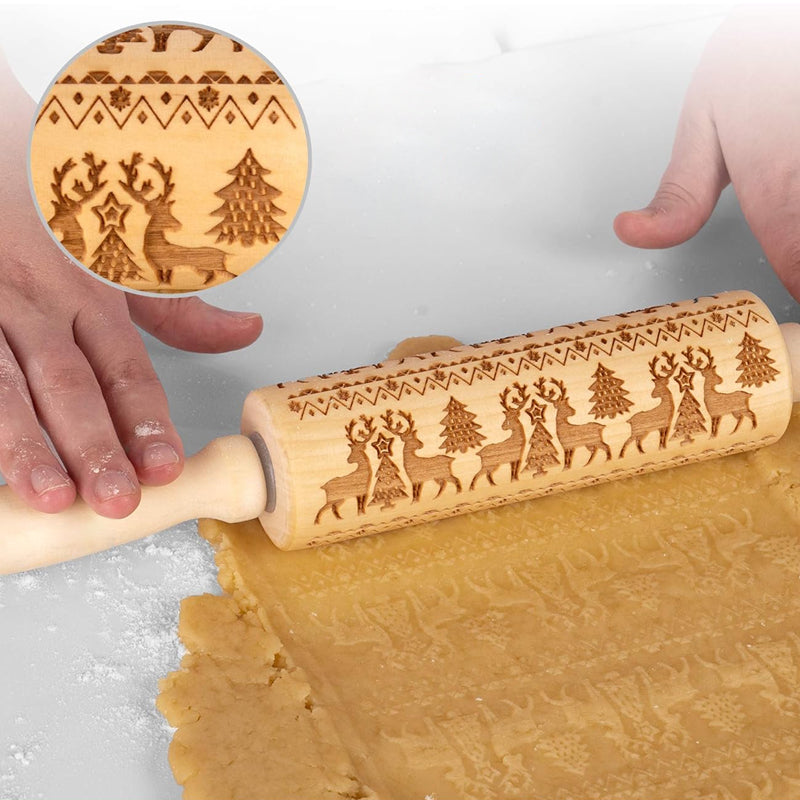 💥Special sale - Christmas Wooden Rolling Pins