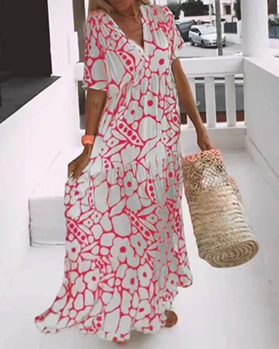 🔥LAST DAY 63% OFF🔥🔥Women's Casual Floral Swing Dress Summer Dress