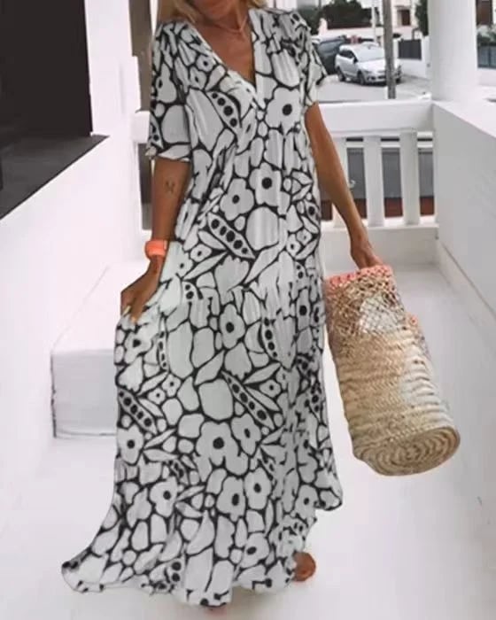 🔥LAST DAY 63% OFF🔥🔥Women's Casual Floral Swing Dress Summer Dress