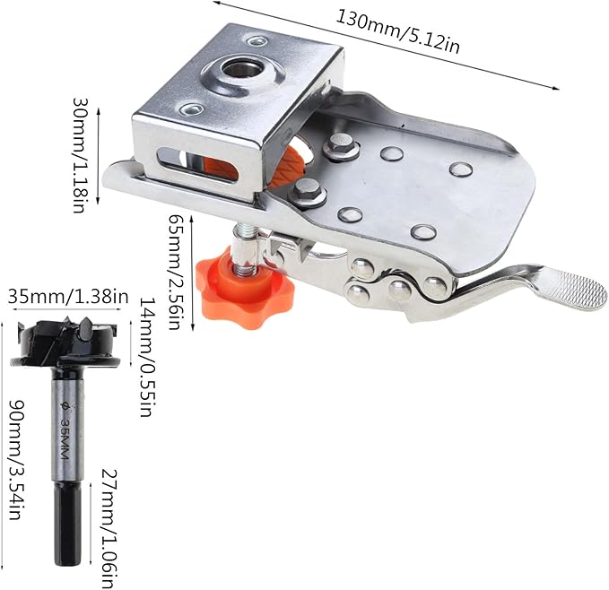 š„Last day limited time offer 54% offš„š„Woodworking 35mm Hinge Boring Jig Hole Opener Kit
