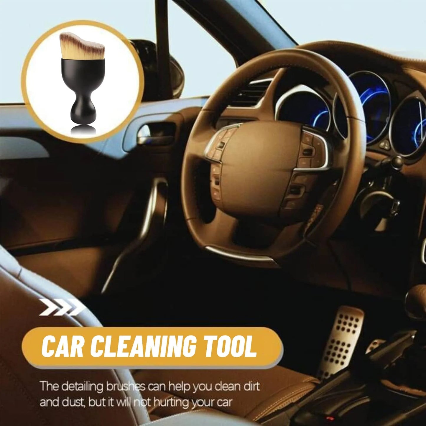 🔥LAST DAY 59% OFF🔥Exclusive Logo Customization🚗Car Interior Cleaning Multi-Tool Brush(2PCS)
