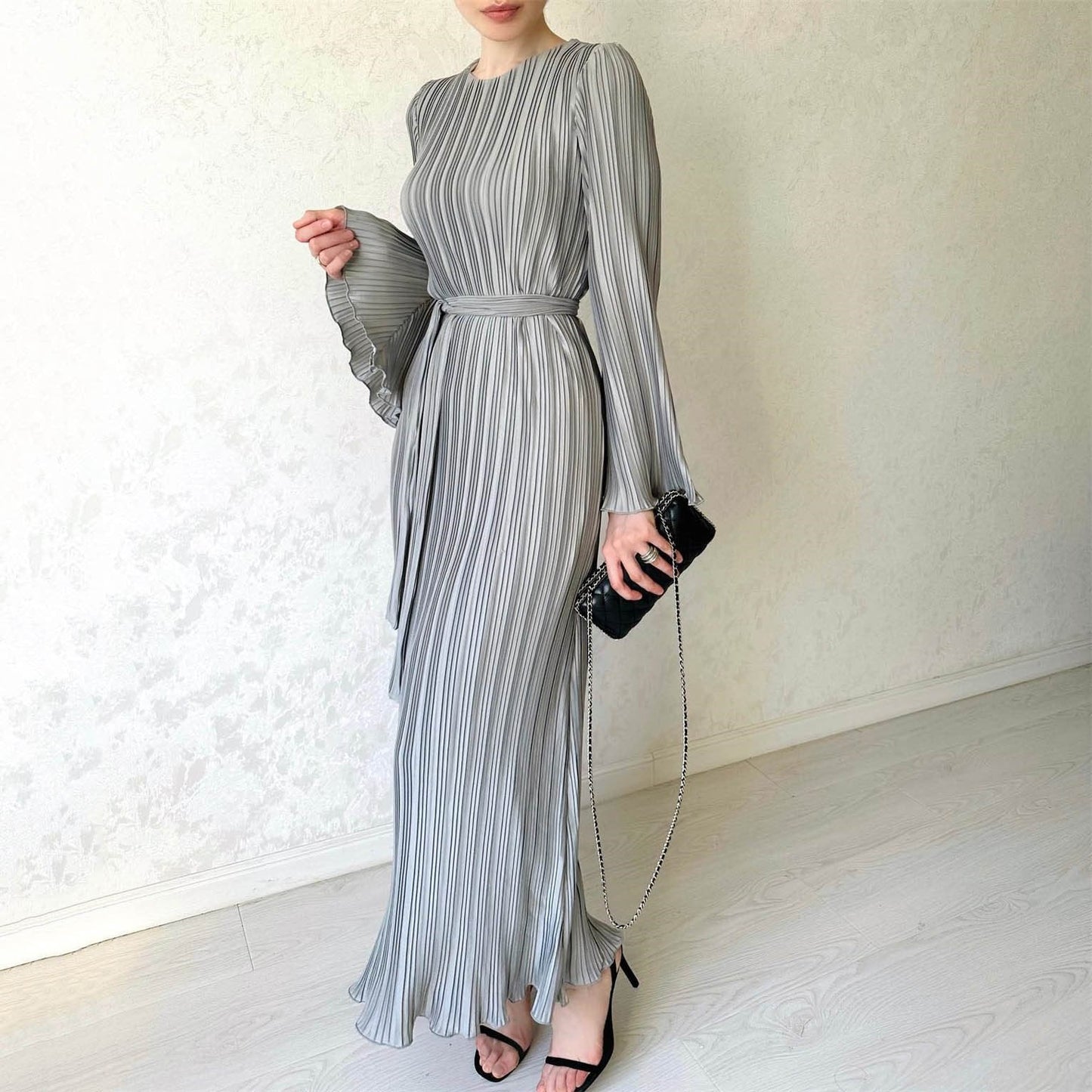 💥Special sale - Pleated Bell Sleeve Maxi Dress