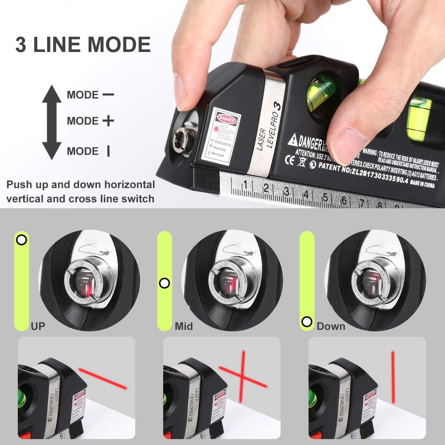 Wyhsports - Laser Level Ruler Multi-functional Household Infrared Decoration