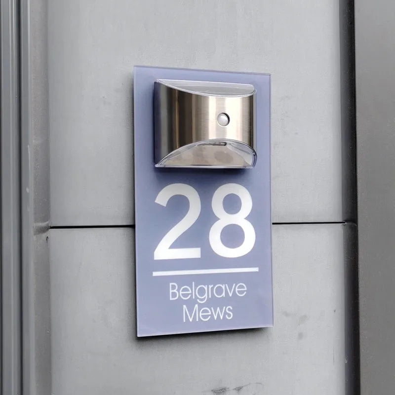 Wyhsports - Personalized Solar Modern Door Plaque