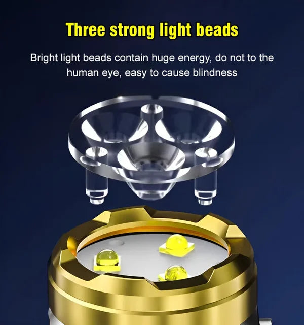 🌟German Three-eyed Monster Mini Flash Super Power Flashlight🌟