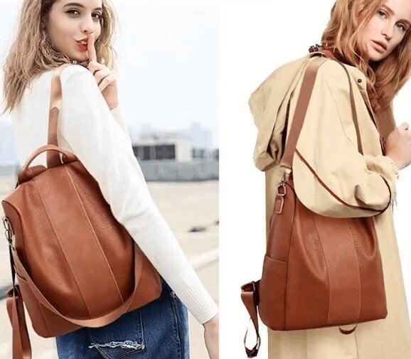 đ„Annual Hot Sale -50% OFF - Limited Leather Ladies Anti-theft Backpack
