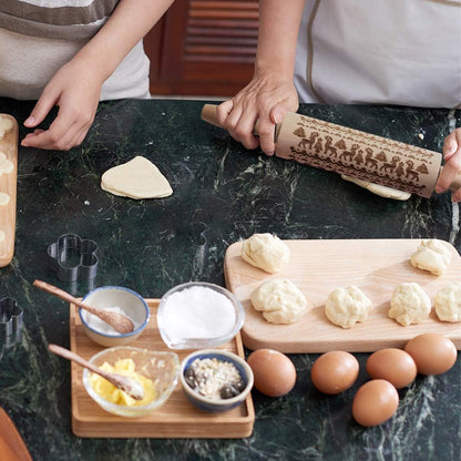 Wyhsports - Christmas Wooden Rolling Pins