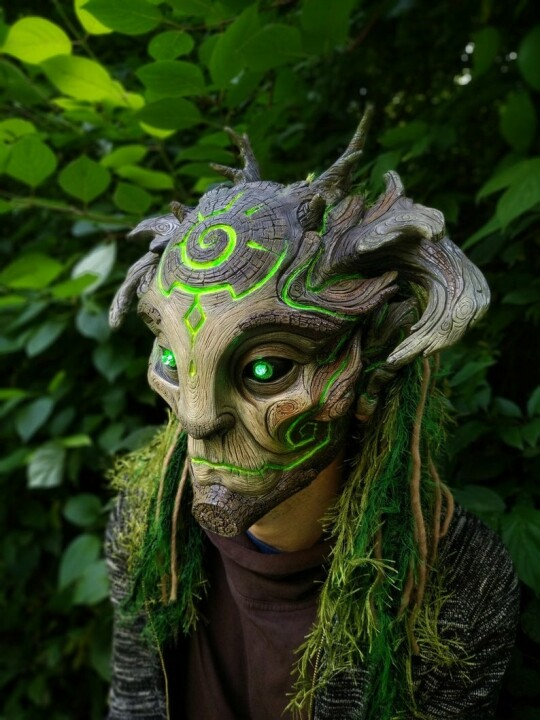 🔥Most popular on Halloween🔥Green Man Forest Spirit Mask Costume Accessories Masks