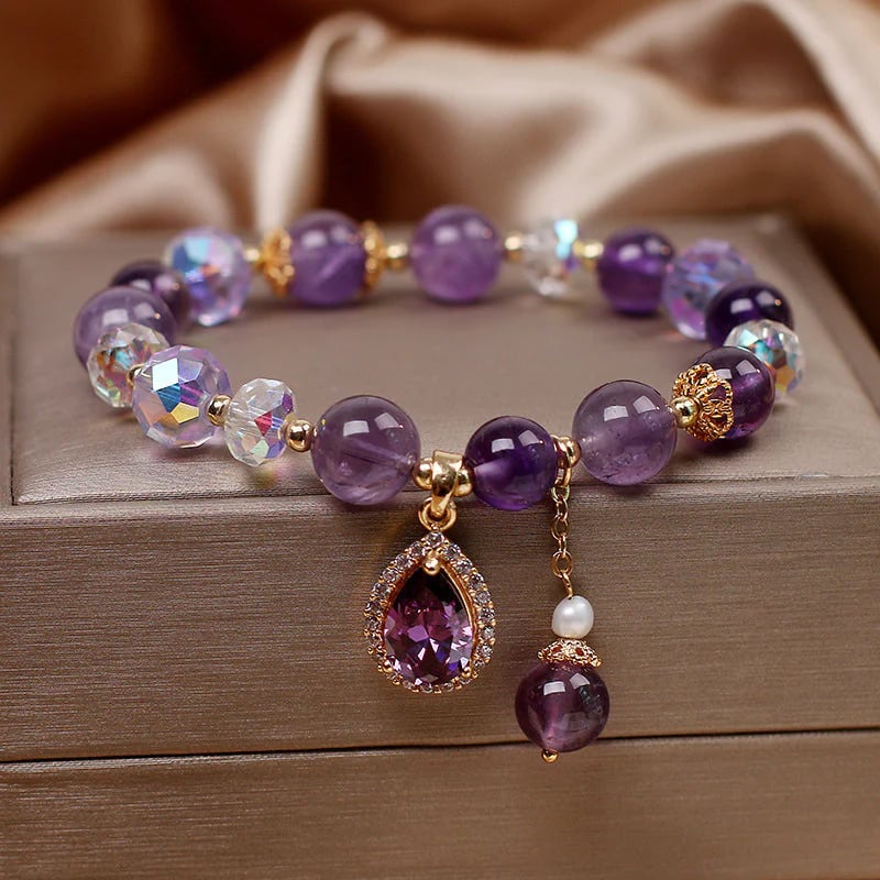 🤣Last day! 💥Special sale - Natural Amethyst Water Drop Bracelet