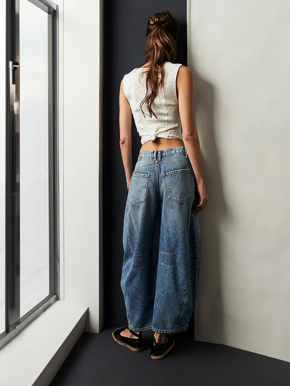 Lucky You Mid-Rise Barrel Jeans (Buy 2 Free Shipping)