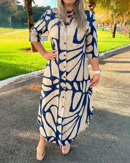 🔥LAST DAY 56% OFF🔥🔥Fashion print shirt dress