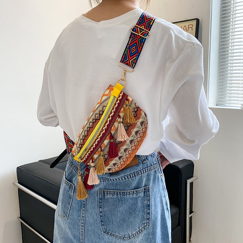 🔥Hot Sale-49% OFF🔥Colorful Woven Waist/Shoulder Bag