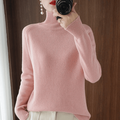 ✨This month's best-selling products💥Women;S Solid Turtleneck Cashmere Knit Sweater