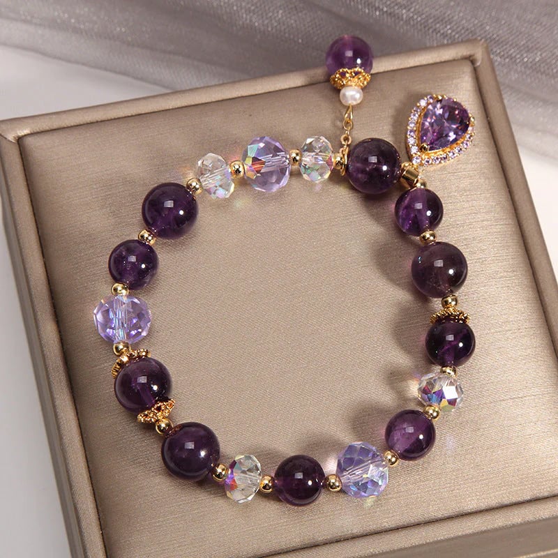 🤣Last day! 💥Special sale - Natural Amethyst Water Drop Bracelet