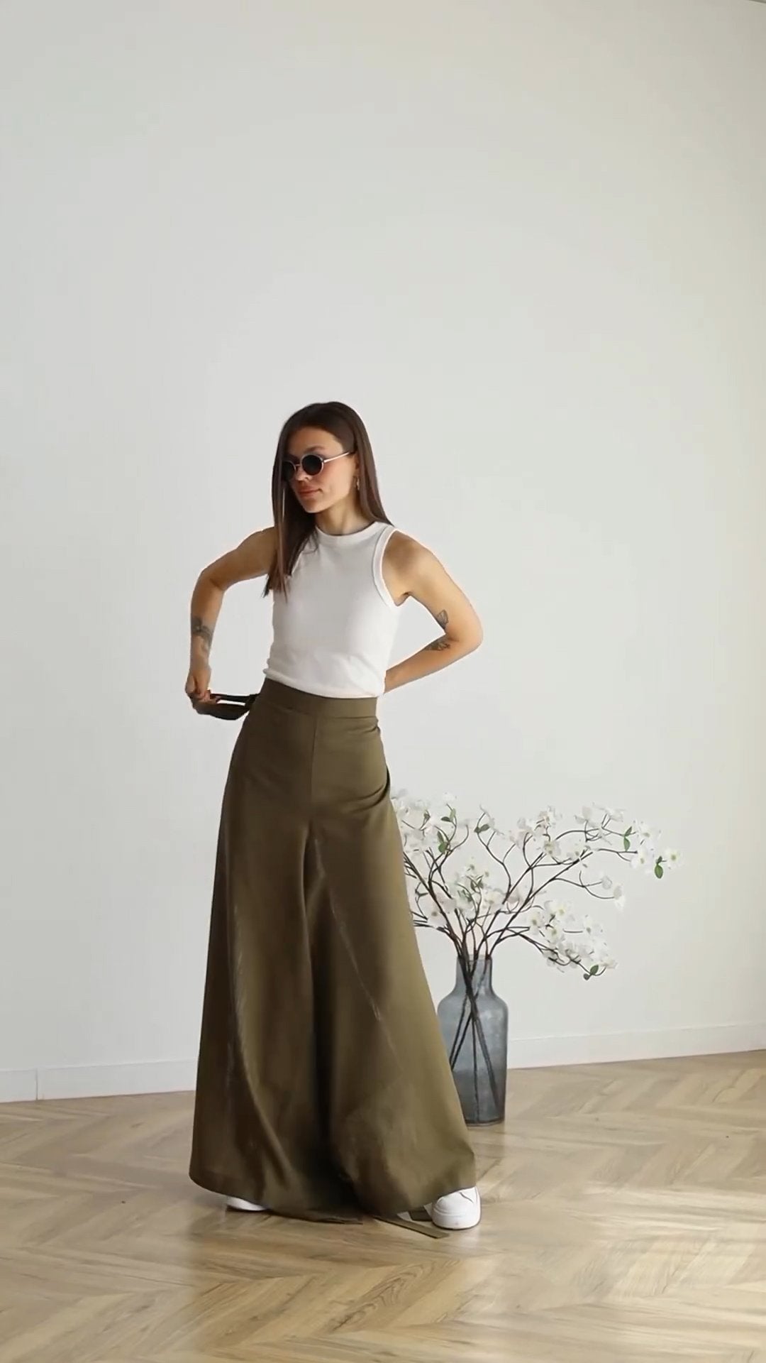 🔥This month's best-selling products🔥Women's Solid Color Strappy Trousers