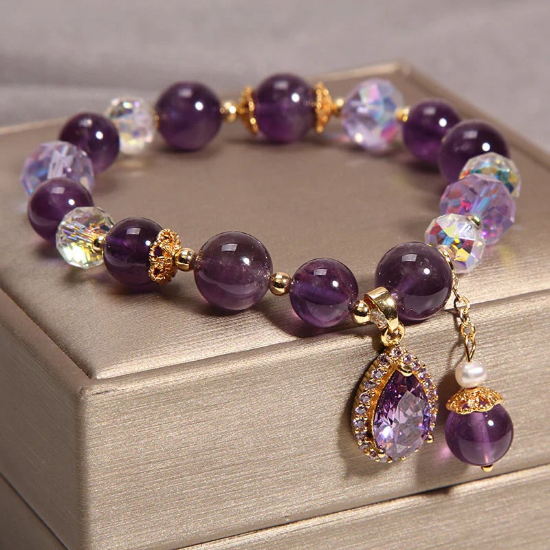 🤣Last day! 💥Special sale - Natural Amethyst Water Drop Bracelet