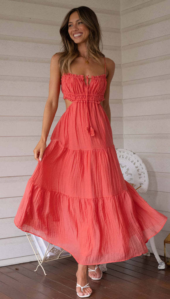 🎁Huge Sale -52% OFF💖Women Sleeveless Stitching Swing Maxi Dress