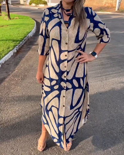 🔥LAST DAY 56% OFF🔥🔥Fashion print shirt dress