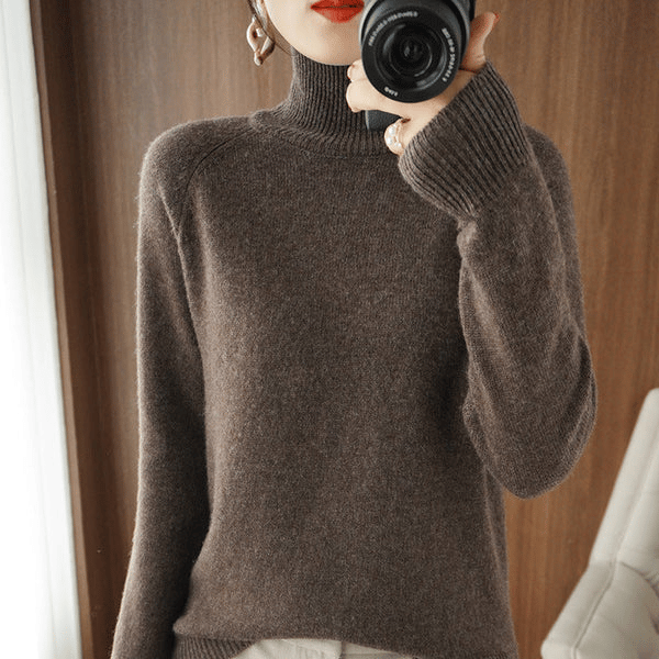 ✨This month's best-selling products💥Women;S Solid Turtleneck Cashmere Knit Sweater