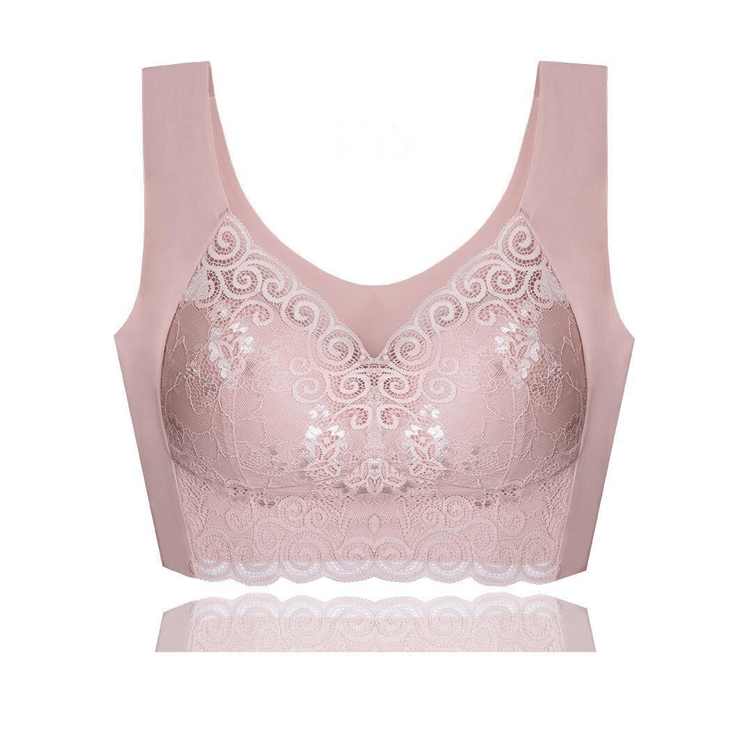 💖Buy 2 Get 1 Free (3 pcs)🎁Elegant Lace Lift-up Plus Size Wireless Breathable Vest Bra