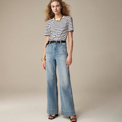 🔥LAST DAY 49% OFF🔥🔥Wide-leg sailor jeans with tummy control