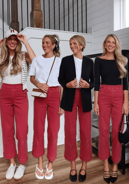 🔥Last Day 48% OFF🔥Tummy Control Twill Cropped Wide Leg Pant